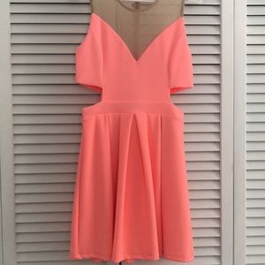 Coral Swing Mini Dress